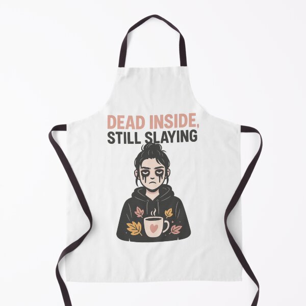 Item preview, Dead Inside Still Slaying Funny Goth Fall Coffee Halloween Sad Girl Design designed and sold by tigger shop.