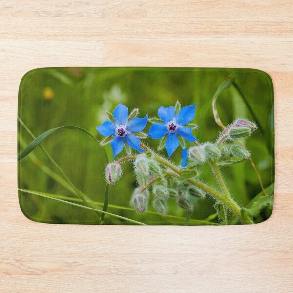 Item preview, Bright blue borage designed and sold by beatbieri.ch.