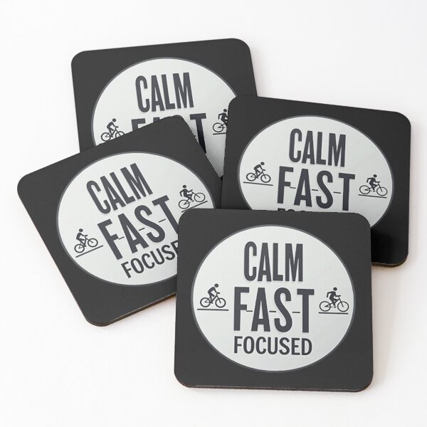 Item preview, Calm, Fast, Focused – Triathlon Sticker for Mental Strength & Performance designed and sold by Triathlongram.