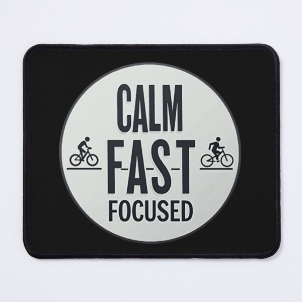 Item preview, Calm, Fast, Focused – Triathlon Sticker for Mental Strength & Performance designed and sold by Triathlongram.