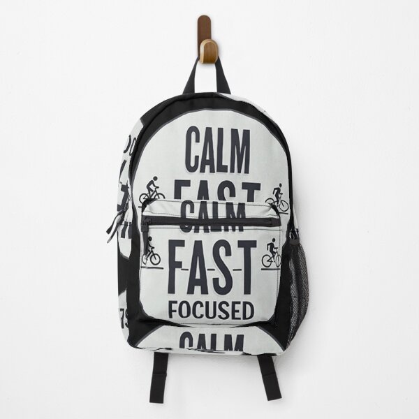 Item preview, Calm, Fast, Focused – Triathlon Sticker for Mental Strength & Performance designed and sold by Triathlongram.