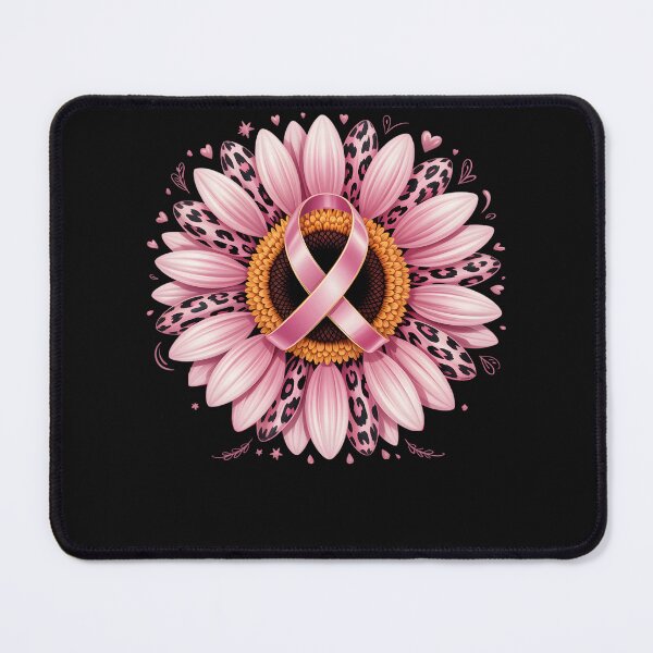 Item preview, Breast Cancer Sunflower Pink Ribbon Leopard Awareness Women designed and sold by clothesy7.