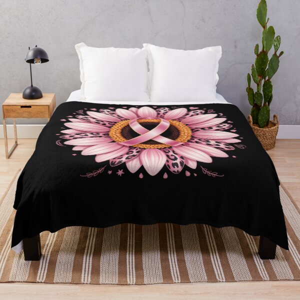 Item preview, Breast Cancer Sunflower Pink Ribbon Leopard Awareness Women designed and sold by clothesy7.