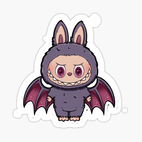 Item preview, Labubu Dunkle Fledermaus Gruselig designed and sold by Sneh Universe.