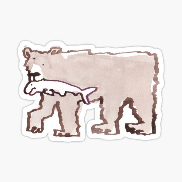 Item preview, Brown Bear w/ Fish designed and sold by Sam Tay Art.