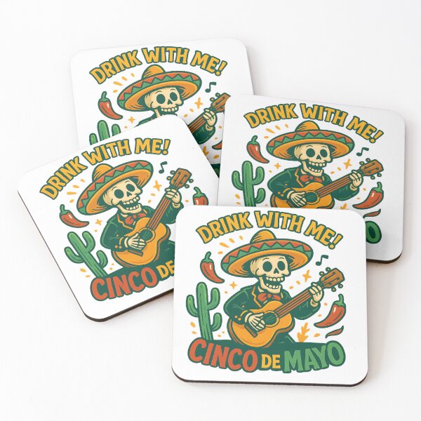 Item preview, Drink With Me – Cinco de Mayo Skeleton Serenade designed and sold by NCLaserDesigns.