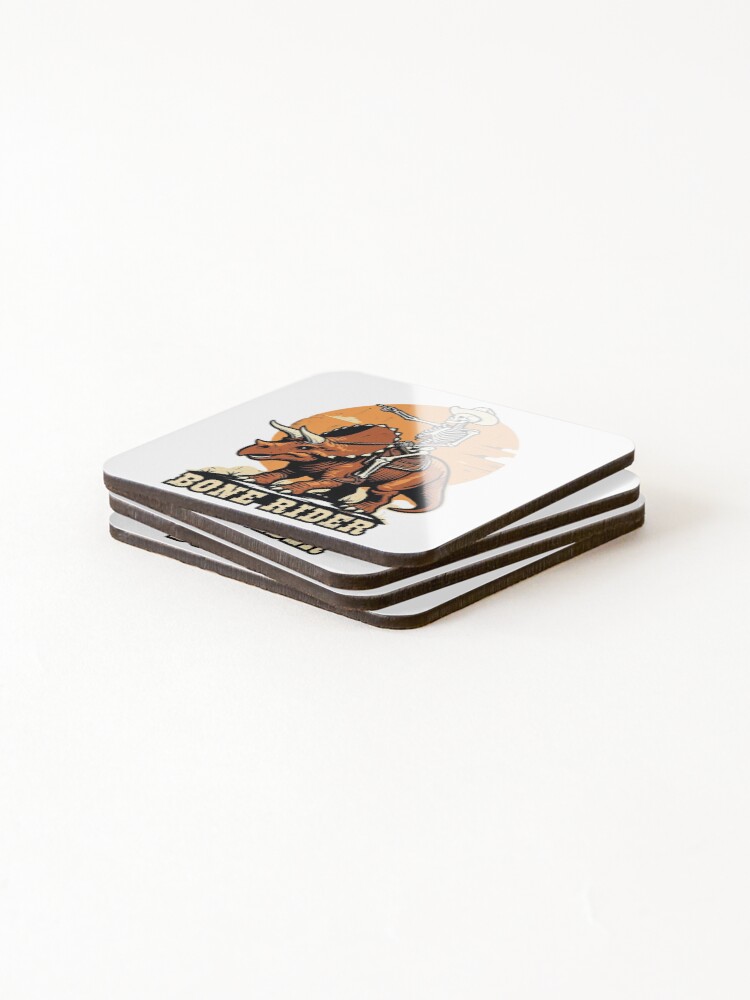 Thumbnail 4 of 5, Coasters (Set of 4), Skeleton Rider designed and sold by StyleToTheBones.