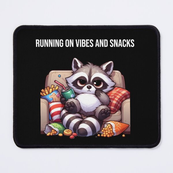 Item preview, Lazy Raccoon Surrounded by Snacks – Funny Cartoon Animal Design designed and sold by Confuzz1ed.