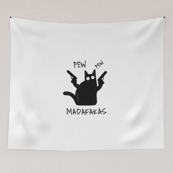 Item preview, Pew Pew Madafakas - Funny Cat Meme designed and sold by thesnakeater.