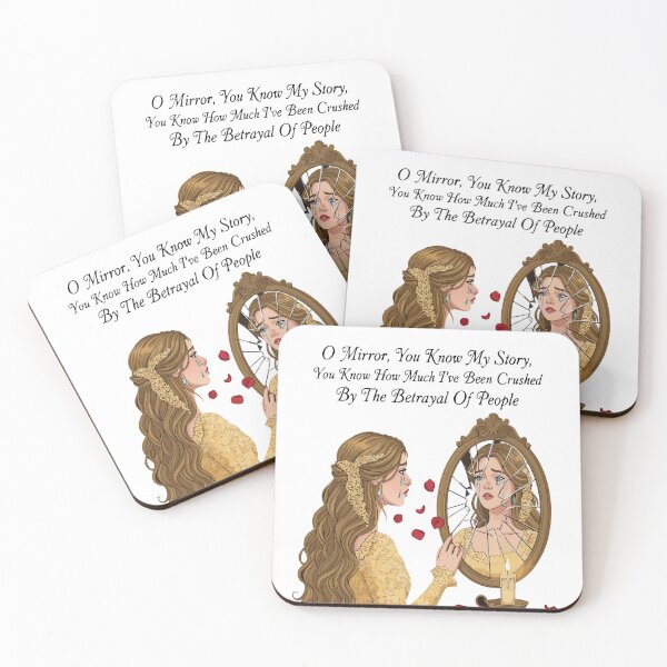 Item preview, Reflection Mood Portrait Vintage – Victorian Girl Mirror Art with Heartbreak Quote designed and sold by MAGICKEY2024.