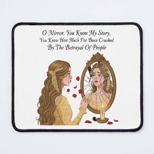 Item preview, Reflection Mood Portrait Vintage – Victorian Girl Mirror Art with Heartbreak Quote designed and sold by MAGICKEY2024.