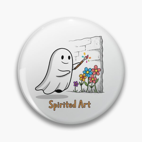 Item preview, Spirited Art Ghost Painting Flowers designed and sold by Owcomm.