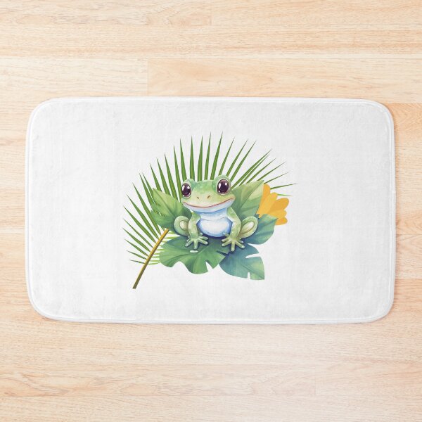 Item preview, Tropical Frog on Leaf – Cute Botanical Nature Animal Art designed and sold by Hasanify.