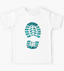 Disciples Boot Print (color blue) Kids Tee