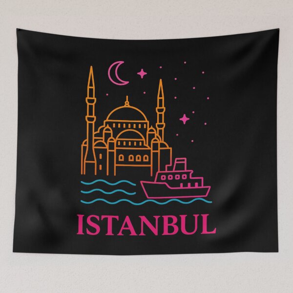 Item preview, Istanbul Neon Skyline Collection: Futuristic City Lights designed and sold by Design_Your_Day.