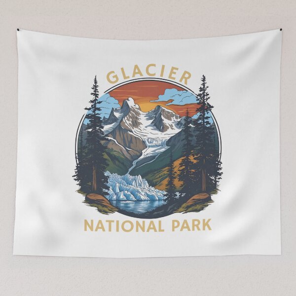 Item preview, Sunset over Glacier National Park – Wilderness Explorer Art designed and sold by ozdilh.