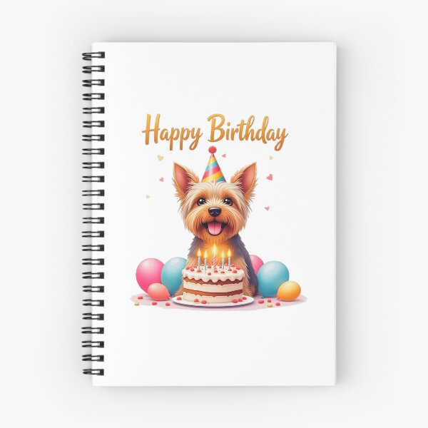Item preview,  Happy birthday , adorable yorkshire terrier with birthday cake designed and sold by nicnacc.