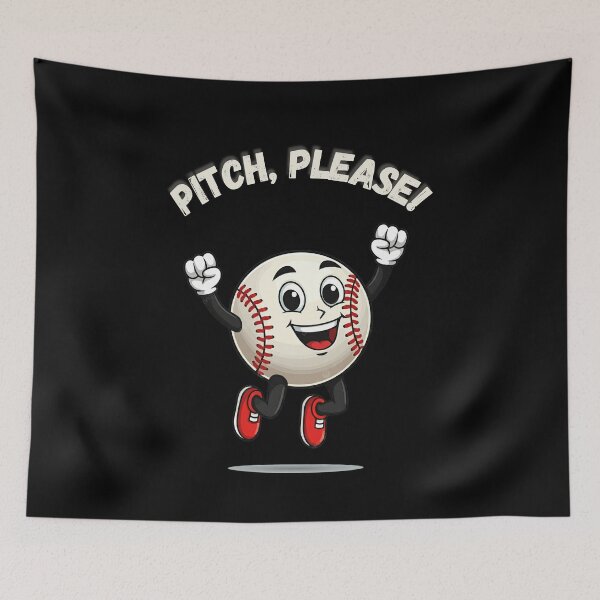 Item preview, Funny Cartoon Baseball Design with Pitch Please Quote designed and sold by BogskyShop.