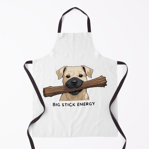 Item preview, Big Stick Energy – Funny Dog Sticker with Oversized Stick designed and sold by 2IdiotsDesign.