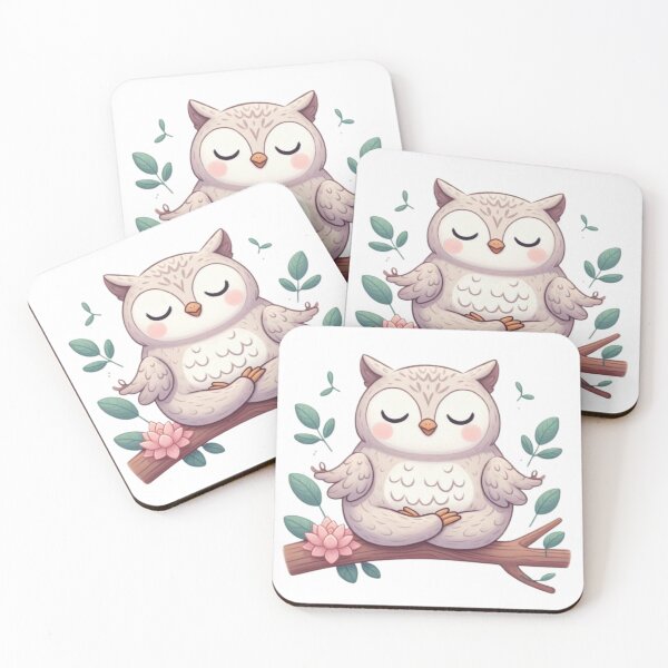 Item preview, Yoga Owl – Calm Cartoon Meditation Animal Design designed and sold by Confuzz1ed.