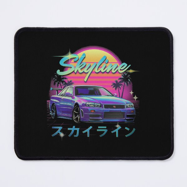 Item preview, Nissan R34 Skyline Retro Sunset Vaporwave Art designed and sold by TheArtOfCar.