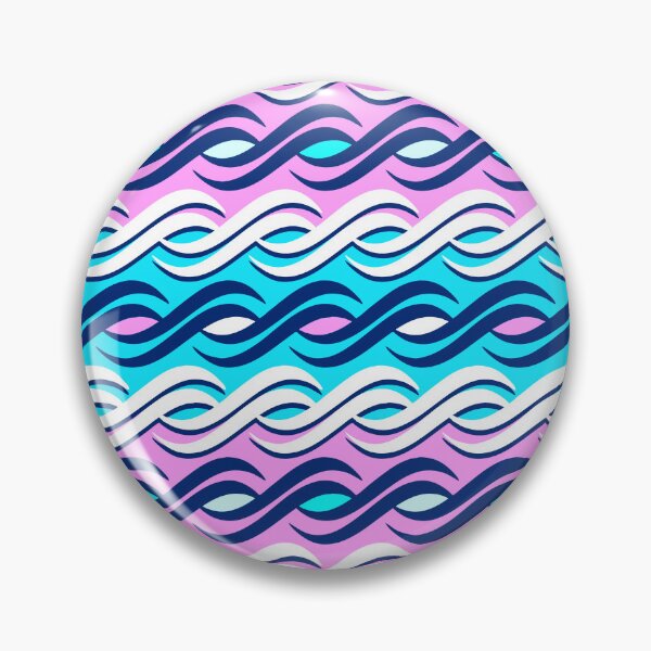 Item preview, Summer Pink and Turquoise Wave Pattern Seamless Repeat designed and sold by Sharon Schwalbe.
