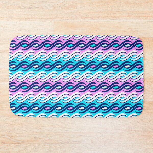 Item preview, Summer Pink and Turquoise Wave Pattern Seamless Repeat designed and sold by Sharon Schwalbe.
