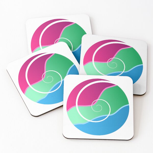 Item preview, Polysexual Pride Spiral, original digital artwork  designed and sold by EBParsley.