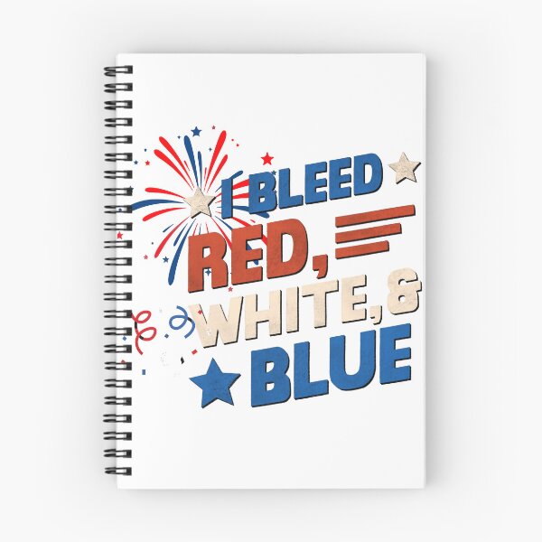 Item preview, American National Day "I Bleed red, white and blue" designed and sold by Nimkaew.