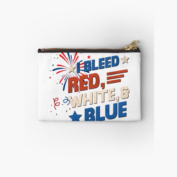 Item preview, American National Day "I Bleed red, white and blue" designed and sold by Nimkaew.
