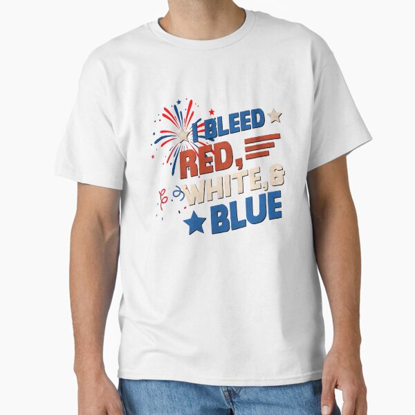 Item preview, American National Day "I Bleed red, white and blue" designed and sold by Nimkaew.