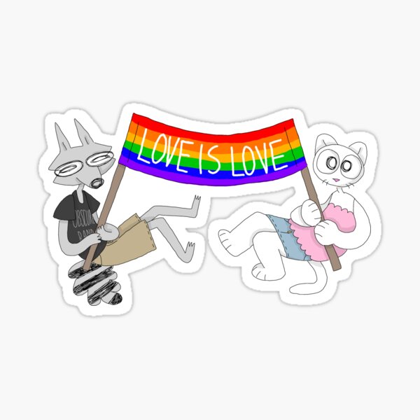 Item preview, Billie and Mittens Pride designed and sold by alexcreatesart.