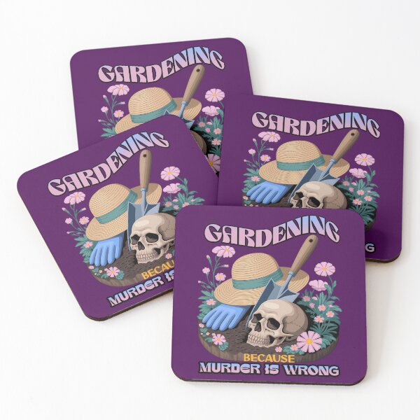 Item preview, Gardening Because Murder Is Wrong, Dark Humor Cottagecore designed and sold by Bliss Find And Design.