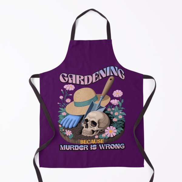 Item preview, Gardening Because Murder Is Wrong, Dark Humor Cottagecore designed and sold by Bliss Find And Design.