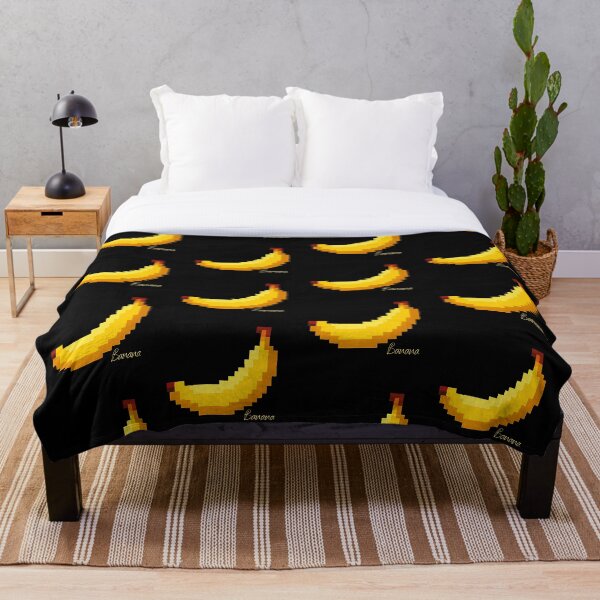 Aperçu de l'œuvre Banane Pixel 8 bits créée et vendue par EmsiPrintVault.