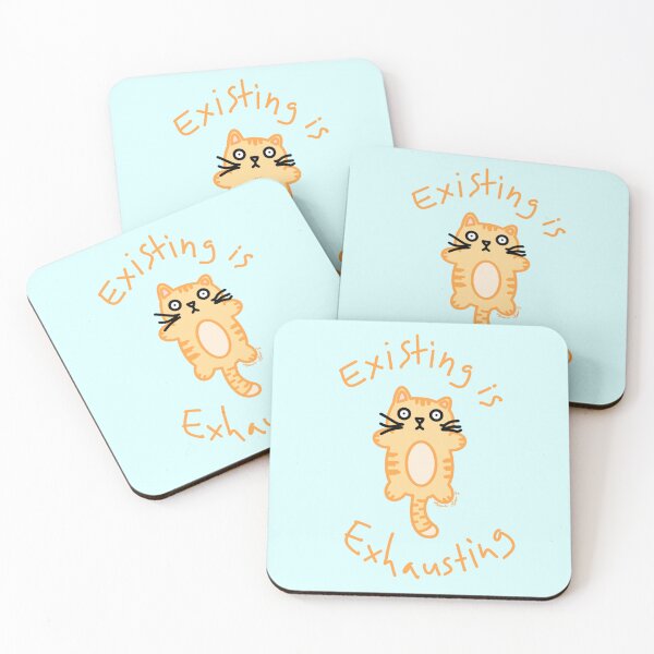 Item preview, Existing is Exhausting Orange Cat designed and sold by DustieNiche.