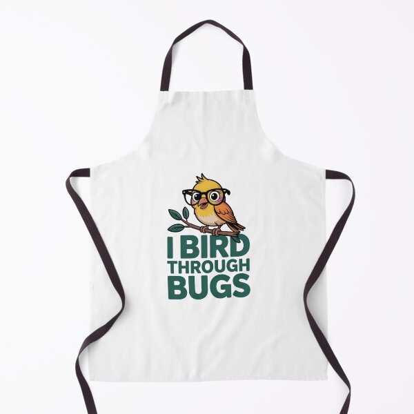 Item preview, I Bird Through Bugs – Cute Nerdy Yellow Bird designed and sold by Brainy Bird's Place.