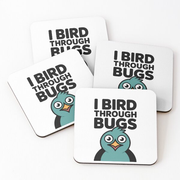 Item preview, I Bird Through Bugs – Minimalist Birder Statement designed and sold by Brainy Bird's Place.