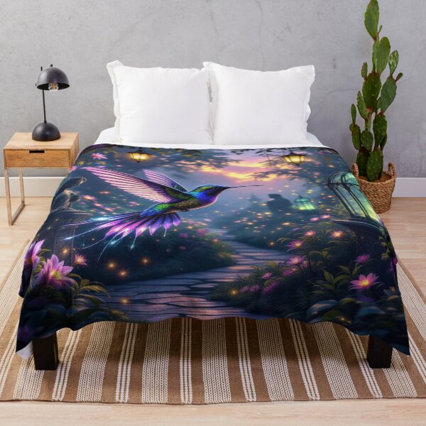 Item preview, Stardust Flight – Hummingbird in the Magical Garden designed and sold by FotoworldEdel.