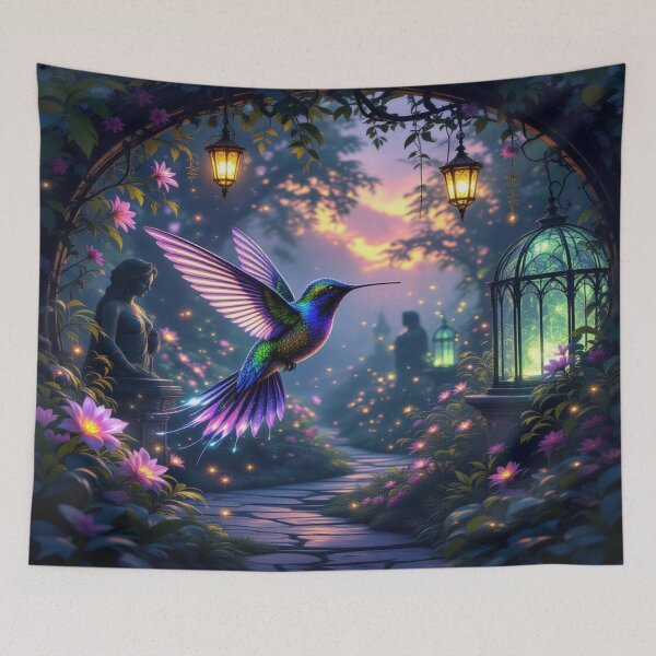 Item preview, Stardust Flight – Hummingbird in the Magical Garden designed and sold by FotoworldEdel.