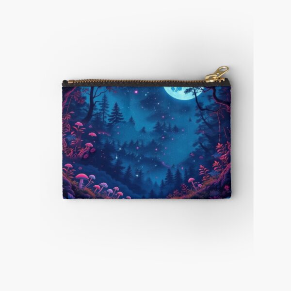 Item preview, Lunar Forest Path – Magic Mushroom Forest in the Light of the Cosmic Moon designed and sold by FotoworldEdel.