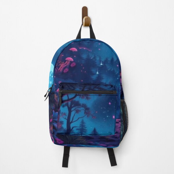 Item preview, Lunar Forest Path – Magic Mushroom Forest in the Light of the Cosmic Moon designed and sold by FotoworldEdel.