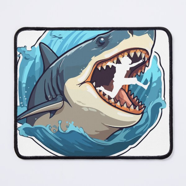 Item preview, Shark Attack with Silhouette Person designed and sold by MOTAS Graphics .