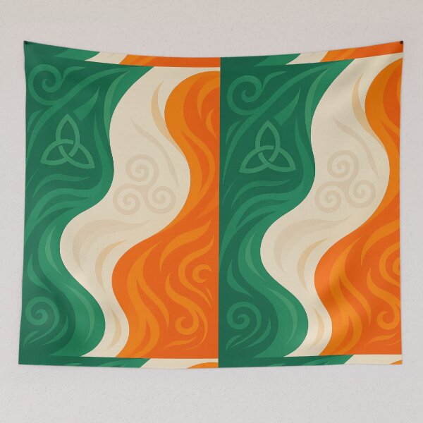 Item preview, Wavy Tricolour Design designed and sold by Everything Éire.