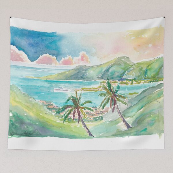Item preview, Road Harbour View from Fort Hill Tortola Afternoon designed and sold by artshop77.