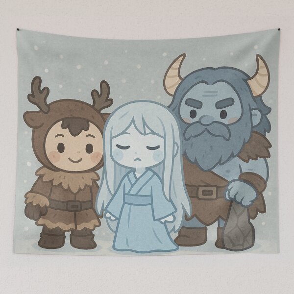 Item preview, Ijiraq, Yuki-Onna and Jotnar 09 designed and sold by AIfolklore.