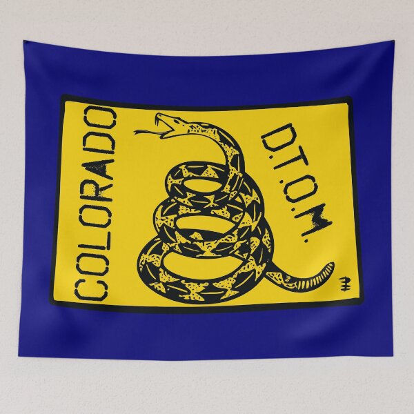 Item preview, Copy of WYOMINGITE WYOMINGIAN - Libertarian - Don't Tread On Me Gadsden Snake on  WYOMING  Map on Blue default background, #020279 designed and sold by pelagio.