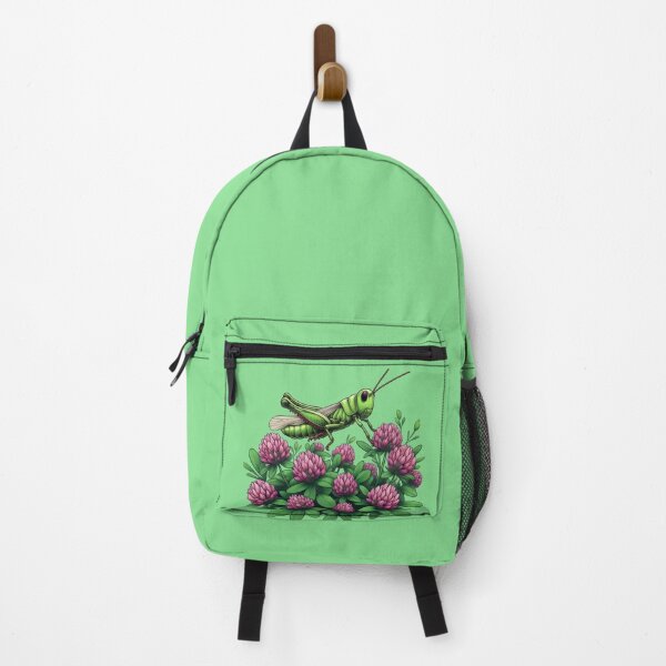 Item preview,  King of the Clover Patch: Green Grasshopper on Pink Clover designed and sold by IraBum.