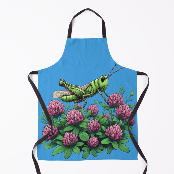 Item preview, King of the Clover Patch: Green Grasshopper on Pink Clover designed and sold by IraBum.