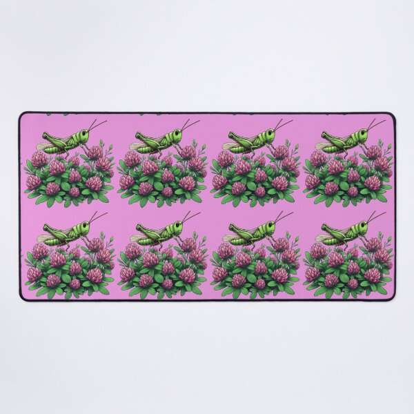 Item preview,  King of the Clover Patch: Green Grasshopper on Pink Clover designed and sold by IraBum.